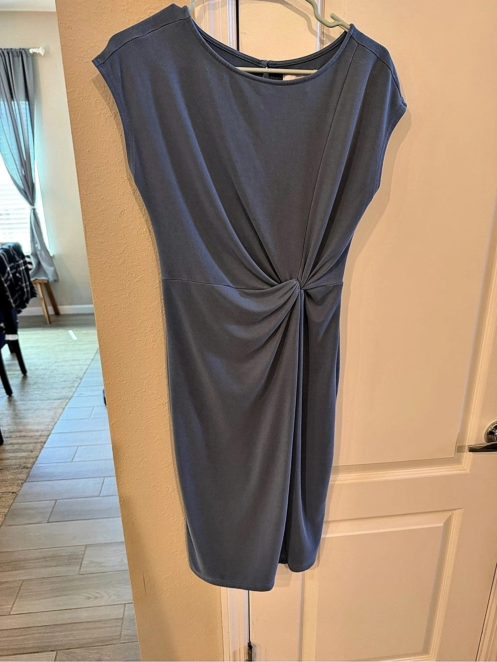 Nordstrom Rack Ruched Midi Dress in Blue Size XS Like New